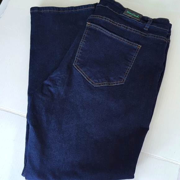 Big Men's Diamond Supply Co Relaxed Fit Dark Blue Denim Size 42" x 32" - Picture 5 of 10